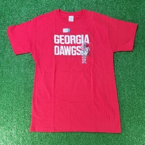 Georgia Bulldogs Kid's T Shirt Size Youth Large Red Black White Athens GA New